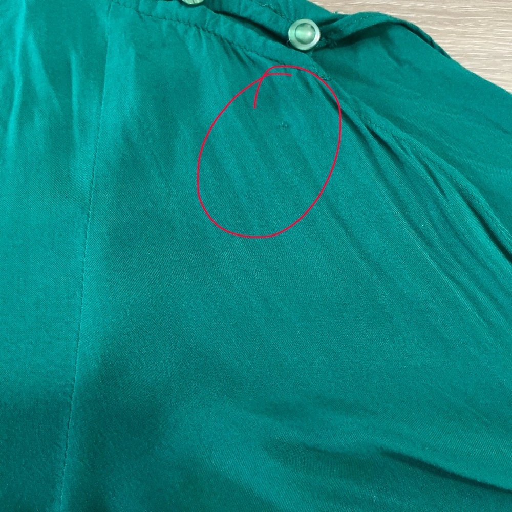 Maeve Emerald Green Pleated Flutter Sleeve Blouse - Size4 - Picture 12 of 12